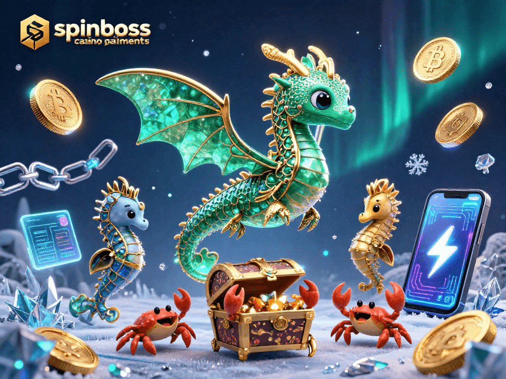 Découvrez les options de retrait et de dépôt au SpinBoss casino paiements avec une illustration animée captivante.