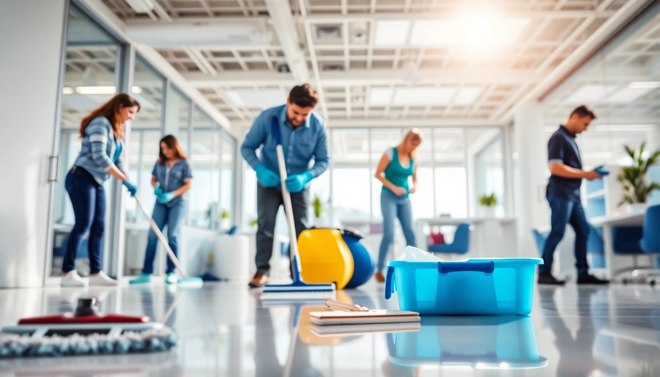 Effiziente Gebäudereinigung Ulm im modernen Büro mit strahlenden Oberflächen.