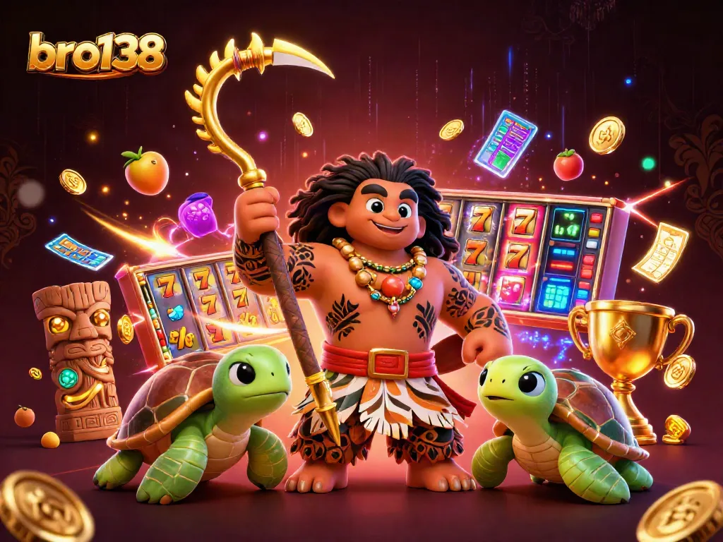 Join bro138 for thrilling jackpot spins with Polynesian-themed mystical characters.