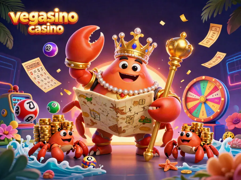 Play at vegasino casino with golden crab emperor and vibrant lottery games for thrilling action.