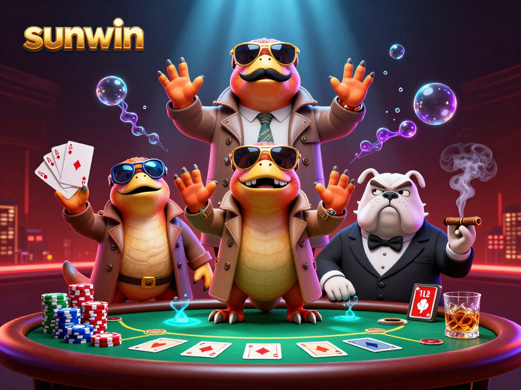 Experience the excitement of sunwin casino with raptors on a poker adventure.
