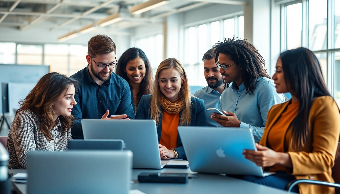 Headhunter IT in a professional setting collaborating among diverse IT professionals