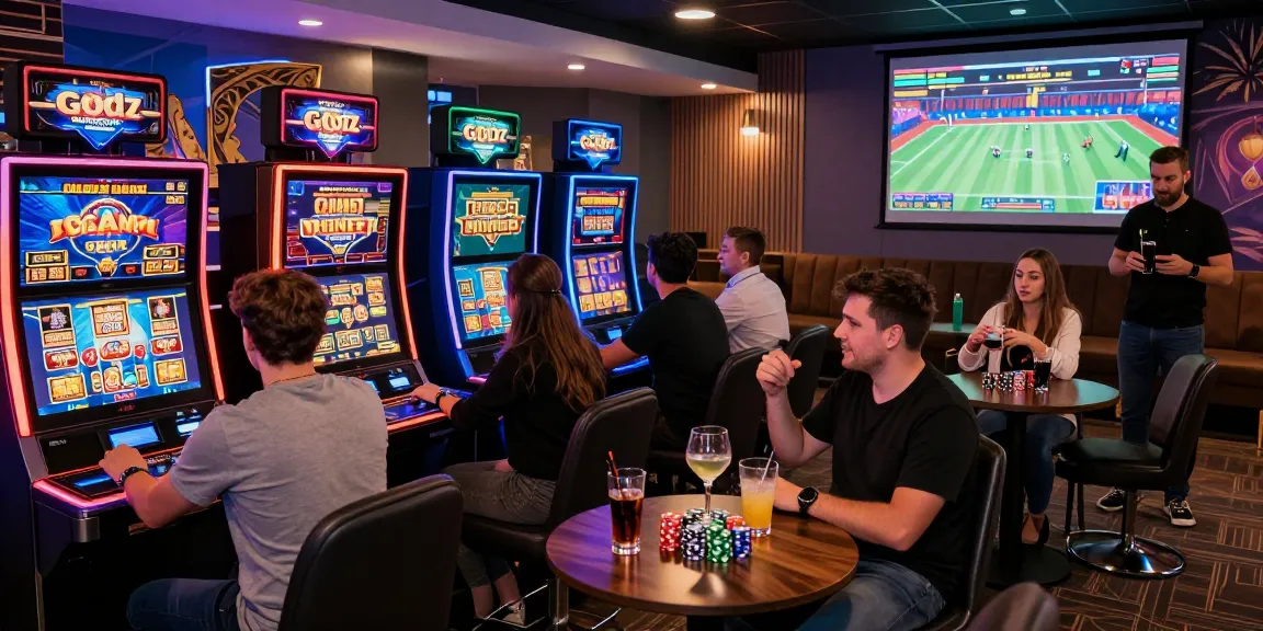 Exciting gaming scene at Godzz Casino Germany, players enjoying vibrant online slot games and live dealers.